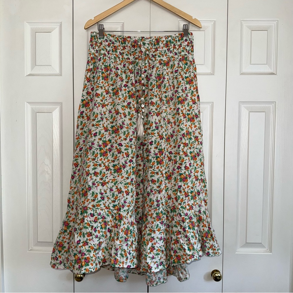 Cynthia Rowley floral multicolor maxi skirts size L